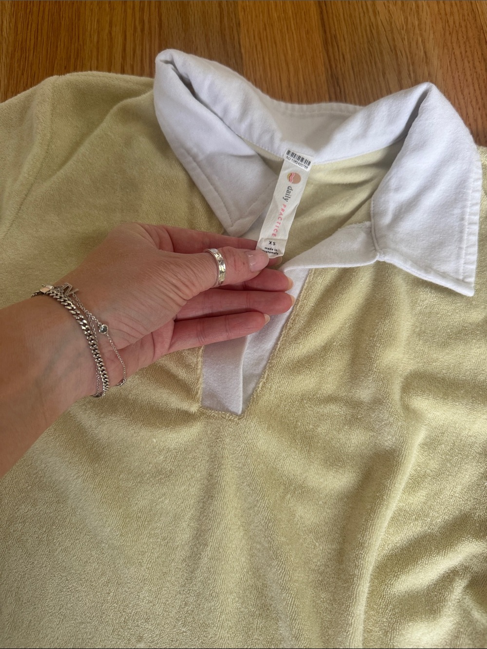 Free people Yellow Terry Polo Mini Dress with White Collar - Picture 4 of 5